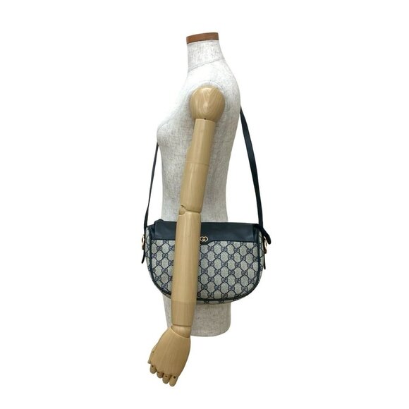 GUCCI Blue Leather Shoulder Bag - Picture 2 of 9